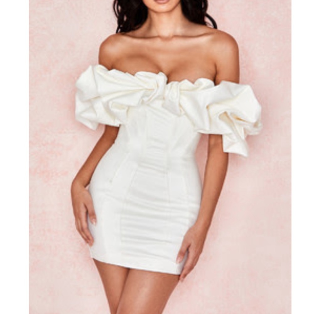 White mini dress